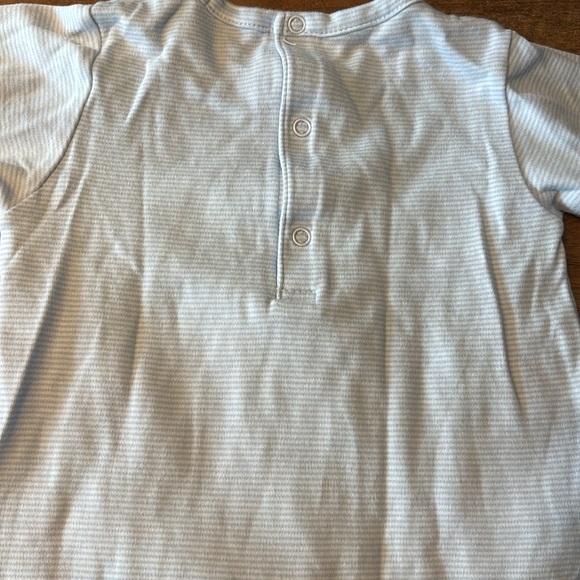 Kissy Kissy light blue and white striped onesie - Picture 6 of 6